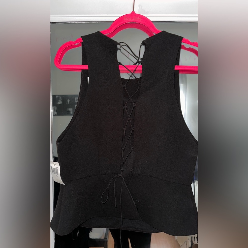 Nicholas Shirt black open back